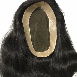 Peruca de cabelo humano natural indiano, cabelo virgem sem processado fecho de renda hd transparente