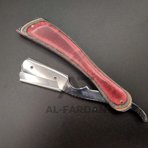 100% manche en bois naturel en acier inoxydable lame unique hommes rasage classique coupe gorge rasoir droit avec Logo personnalisé - Product Image 5