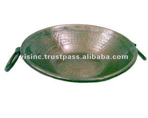 นอร์ดิกรอบโลหะชามผลไม้ชามสลัดและแป้งในทองแดงโบราณ - Product Image 2