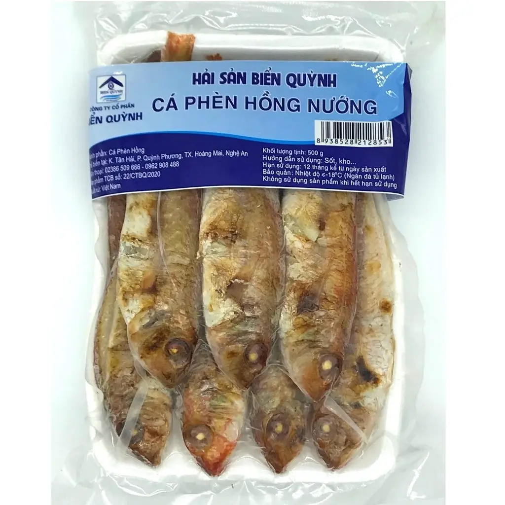 ベトナムから輸出されたPEバッグ付きの温かいおいしい空気乾燥天然冷凍新鮮魚シーフード全粒焼きヤギ魚