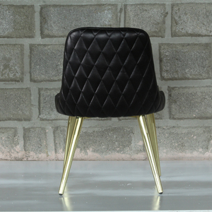 Silla de comedor y sala de estar de hierro y cuero de metal contemporáneo para el hogar Cocina Hotel o muebles escolares - Product Image 4