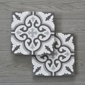 Azulejo de cemento encástico, azulejos hechos de cemento en Vietnam, alta calidad, exportación a EE. UU., tonos blanco y negro - Product Image 3