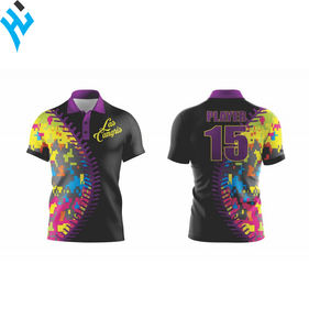 Camiseta deportiva de manga corta y secado rápido, polo colorido con estampado de malla 100% poliéster, diseños personalizados, nuevo diseño - Product Image 3