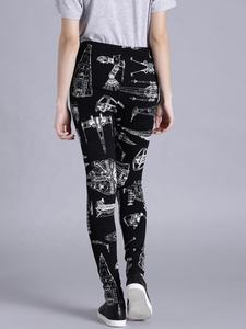 Pantalones de Yoga para gimnasio de cintura alta para mujer, mallas deportivas elásticas informales para correr, estampado por sublimación de LICRA de punto transpirable - Product Image 5