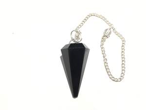 Vente chaude Naturel Noir Obsidienne Pendules Sculpté Cristal Gemme pour Reiki Guérison Radiesthésie Énergie Divine Décoration de La Maison - Product Image 6