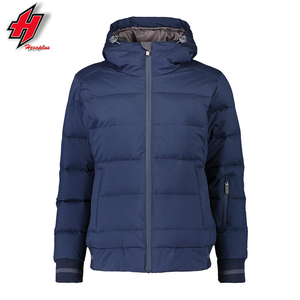 2023 Designer Men's Formal Winter Jacket Custom Logo Bubble Style Hooded Made of Cotton and Polyester <b>Canvas</b> Wholesale - Product Image 1