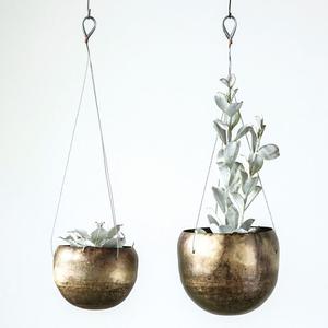 Panier de jardinière suspendu en métal pour décoration de jardin, support de plante en fil rond avec chaîne de haute qualité - Product Image 3