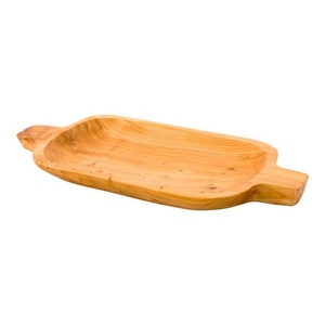 Classic Indian Handmade <b>Large</b> Wooden Serving <b>Tray</b> Round Decorative Salad <b>Tray</b> - Product Image 5