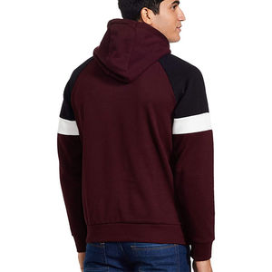Hoodie unisexe en molleton 100 % coton, uni ou imprimé, avec panneaux, service OEM personnalisé, vente en gros, pour homme, hiver - Product Image 4