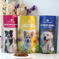 Sac personnalisable à fond plat pour animal de compagnie, fourre-tout en plastique alimentaire, avec fermeture éclair, pour chiens, 8, nouveau modèle