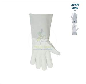 Gants de soudage XL certifiés EN388 en cuir de vachette de qualité supérieure, antidérapants, de sécurité, blancs, Pak 774 WG, anti-chaleur, anti-écrasement - Product Image 3
