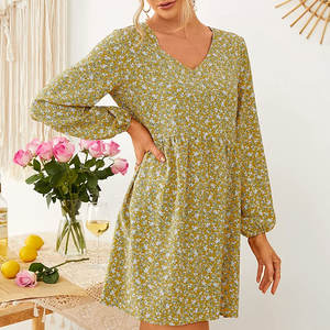 Minivestido occidental de punto con cuello cuadrado para mujer, venta al por mayor de fábrica, Verano - Product Image 3