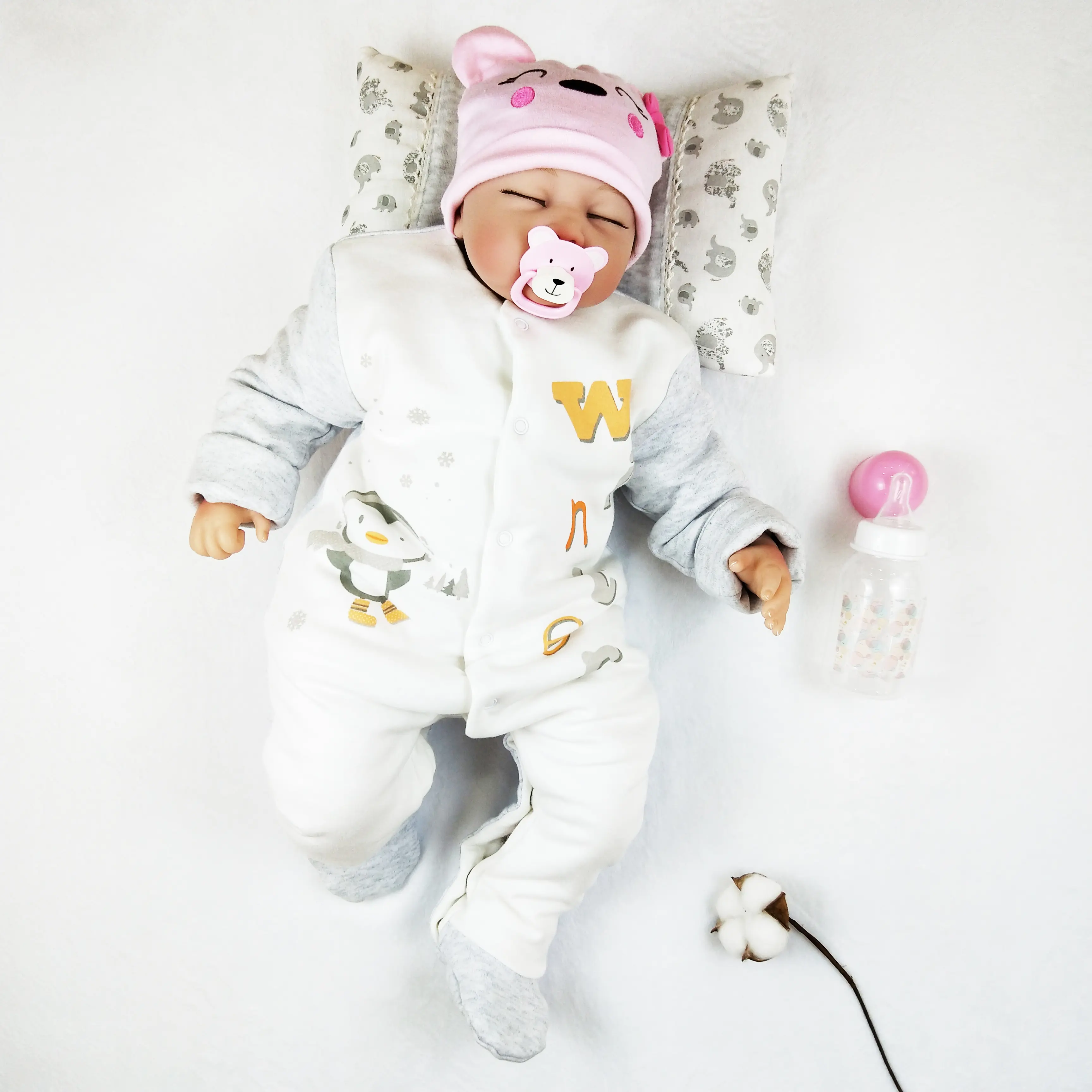 High end kilit 100% pamuklu/polyester sıcak nefes en iyi fiyat sevimli bebek kış romper