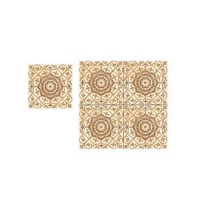 กระเบื้องปูพื้นเซรามิกสีอ่อนดีไซน์สี่เหลี่ยม 3 มิติ 40x40 ซม - Product Image 3