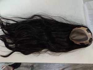 Topper 100% cheveux de vison 10x7 Topper couronne Topper 6x8 vrais cheveux humains perruques queue de cheval et 10 pièces - Product Image 4