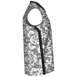 Maillots de basket-ball à séchage rapide antibactériens unisexes pour adultes en spandex/polyester à impression numérique personnalisée uniformes de basket-ball roses et rouges - Product Image 3