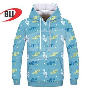 High Quality Cotton Fleece Full Dye Sublimation Pullover Hoodie Custom Sublimated Fashion <b>Hoodies</b> For Men - Product Image 5