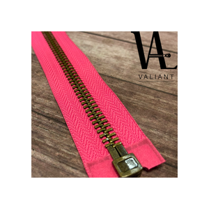 #10 Antibrass Metal zipper open end with Retro puller - Product Image 2