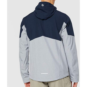 Veste softshell grande taille pour hommes Vêtements de travail imperméables pour sports d'hiver avec fermeture à glissière Manteaux coupe-vent solides à capuche - Product Image 4