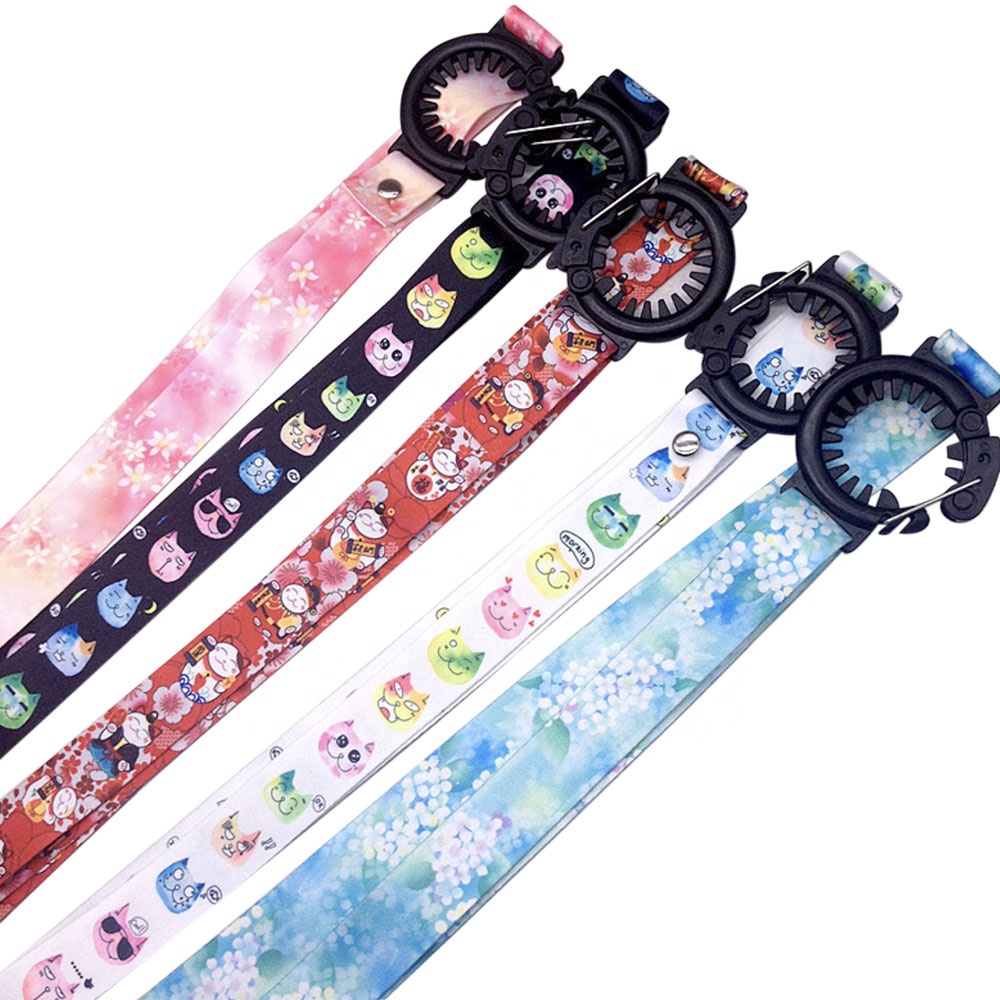 Factory Colorful Sublimation Printing Strap Custom Portable Drink Water Bottle Wine Beer Glass Holder Neck Lanyards