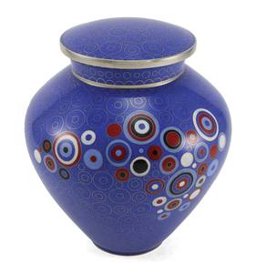 Urna de cremación cloisonne de cobre y esmalte, color azul, estilo americano/europeo, nueva - Product Image 2
