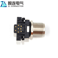 Conector Ethernet Industrial M12 para Panel Frontal, Montaje en Ángulo Recto en PCB, Conectores M12