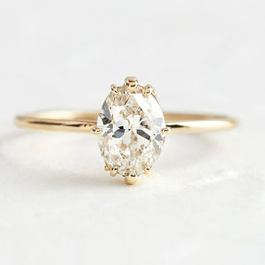 Anillos de Lujo Personalizados al por Mayor, Anillos de Compromiso de Circonita Cúbica, Chapados en Oro de 18k, Plata de Ley 925 - Product Image 1