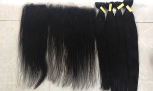 Extensión de cabello humano virgen frontal 13x4 de cabello vietnamita liso rubio con precio de fábrica y colores personalizables - Product Image 5