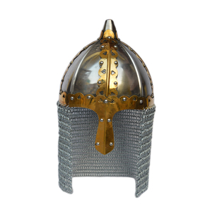 Casco de Armadura de Diseño de Metal de Hierro Hecho a Mano con Acabado de Múltiples Colores, Casco de Armadura Medieval - Product Image 5