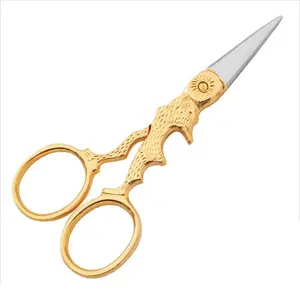 Fancy scissor for sewing, handicraft embroidery, threading with Stork Embroidery Scissors And Cross Stitch Sewing