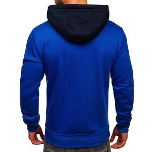 Pull-over à capuche en molleton uni pour hommes de grande taille sur mesure avec broderie de logo personnalisé respirant écologique vente en gros - Product Image 5