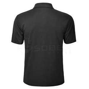 T-shirt de golf pour homme Sober Sports, 92% coton, 8% polyester, anti-rides, tricoté, 220g, respirant, séchage rapide, avec logo personnalisé - Product Image 2