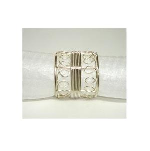 Rond de serviette en métal avec fil d'or Vente en gros Anneaux porte-serviettes en acier inoxydable en métal Anneaux Offre Spéciale or pour décoration de mariage Rond de serviette - Product Image 2