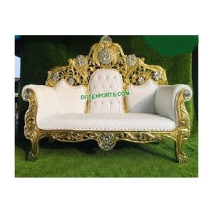 Boda escenario Maharaja sofá Londres nuevo diseñador de oro blanco sofá USA exclusivo boda de madera tallada de sofá - Product Image 1