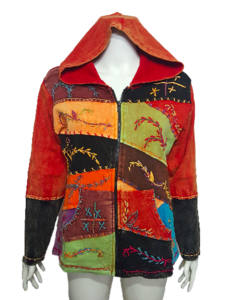Sudadera con capucha estilo bohemio para mujer, diseño de mosaico MULTICOLOR CSWJ 453 - Product Image 1
