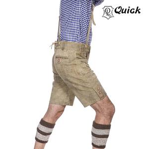 2024 TENDANCE authentique allemand unisexe Lederhosen blanc en cuir véritable court vêtements de travail Oktoberfest tenue en cuir véritable authentique - Product Image 6