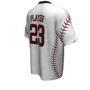 100% polyester sublimation printing and embroidered custom fan promotional embroidery baseball jerseys - Product Image 5