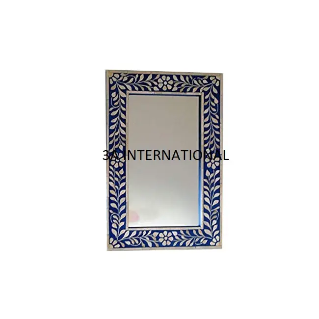 Royal Looking Border Resin Finished Handmade Luxury Modern Mirror Frame Wall Mirror Hotel Decoration Wall Hanging Mirror
