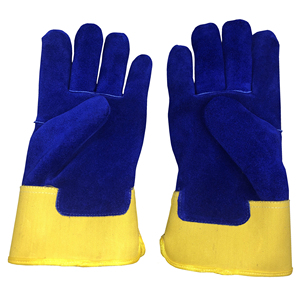 Gants de jardinage en cuir, gants de travail de protection en croûte de cuir de vache, gants de sécurité - Product Image 2