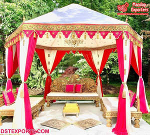 Atractivo Ceremonia de boda hindú Mandap Big Fat Indian Wedding Espectacular Mandap Creative Southeast Wedding Mandap/Stage USA - Product Image 3
