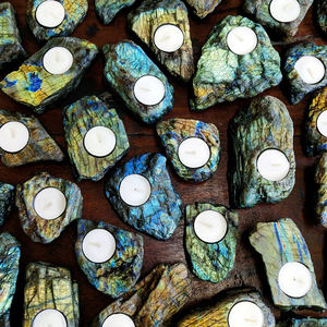 Portavelas de Piedras Preciosas Naturales |   Decoración moderna de cristal para el hogar, decoración de bodas, centro de mesa para sala de estar, artículo decorativo para mesa. - Product Image 3