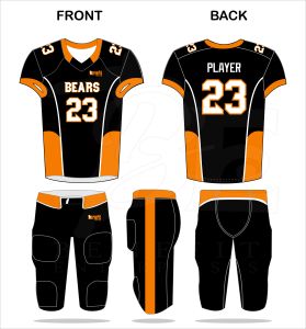 Personnaliser le nom de l'équipe, le numéro, l'uniforme de football, 100% polyester, maillots de football américain avec pantalon - Product Image 2