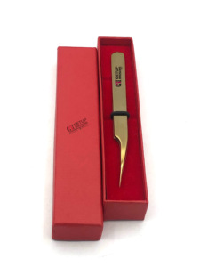 Pince à épiler professionnelle d'extension de cils en acier inoxydable avec logo personnalisé pour outil de beauté - Product Image 4