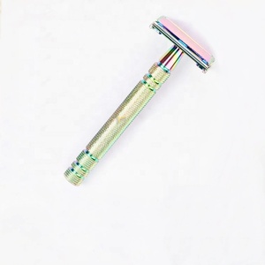 Thanh Lịch Biểu Tượng Tùy Chỉnh Tái Sử Dụng Dao Cạo Cầu Vồng Màu Bướm Mở Dài Xử Lý Với Đôi Đôi Cạnh An Toàn Lưỡi Mặt Cơ Thể Bikini - Product Image 5