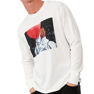 OEM 2021 custom made New Stylish Men Tees Graphic print for Men light <b>White</b> Crew Neck 100% Cotton <b>Plain</b> T <b>shirt</b> For Men - Product Image 2