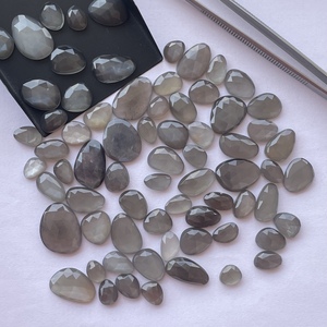 10mm 20mm 30mm pierre de lune grise naturelle Flatback Rose coupe tranche en ligne du fabricant inde Alibaba revendeur direct régulier - Product Image 4