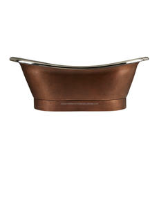Nouvelle arrivée baignoire en cuivre de forme unique classique avec pieds en laiton pour accessoires de salle de bain par Indian Metal World - Product Image 2