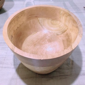 Technique de polissage de bol de grande taille en bois solide fait à la main directement du fabricant de la meilleure qualité pour servir et utiliser la salade - Product Image 6
