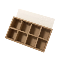 Boîte en papier écologique avec séparation, couleur blanc, 1 pièce, cadeau vide, boîte de chocolat, avec séparateur