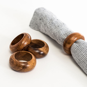 Anillo de madera para servilletas de boda, hecho a mano, nuevo estilo, directo de fábrica, acentos Axiom para el hogar - Product Image 5